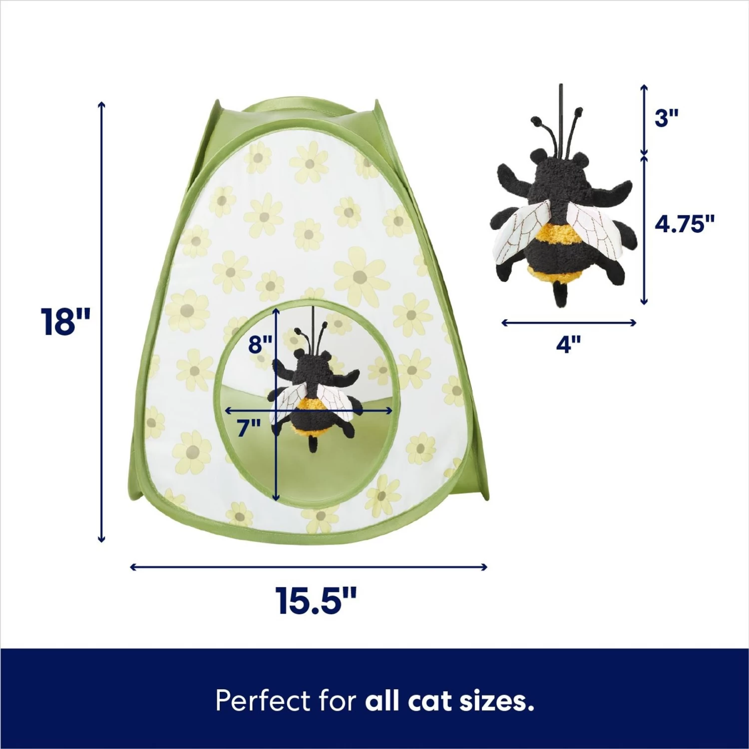 Frisco Spring Daisy Pop-Up Tent Cat Toy With Catnip - Image 2