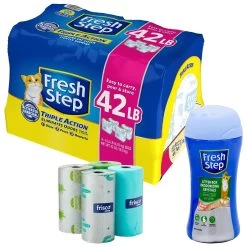 Fresh Step Triple Action Scented Clumping Clay Cat Litter + 2 Items