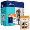 Frisco Premium Giant Dog Training & Potty Pads & American Journey Peanut Butter Recipe Grain-Free Oven Baked Crunchy Biscuit Dog Treats