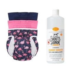 Skout's Honor Laundry Booster Stain & Odor Removal Additive, 32-oz Bottle & Frisco Washable Female Diaper