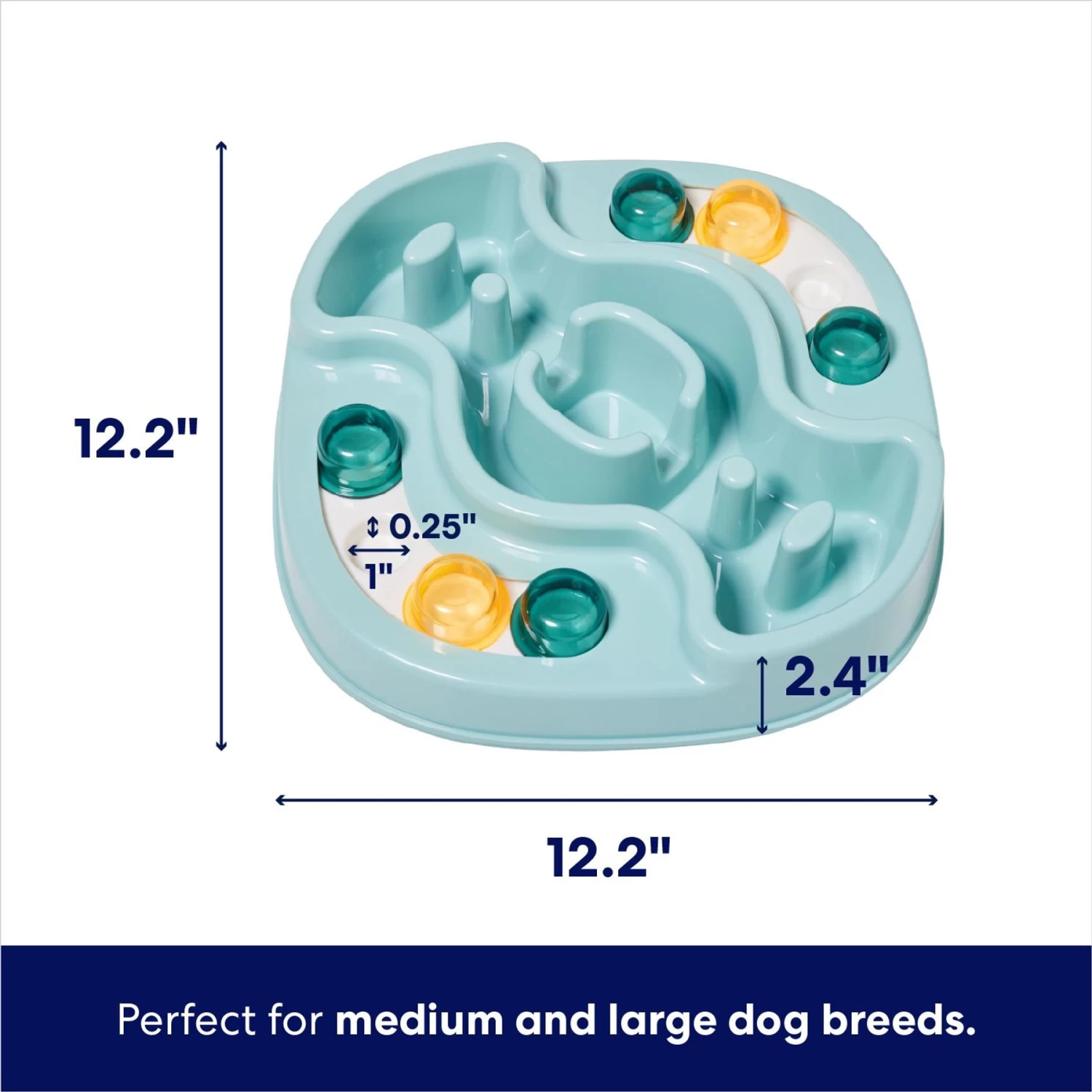 Frisco Interactive Dog & Cat Slow Feeder Bowl - Image 2
