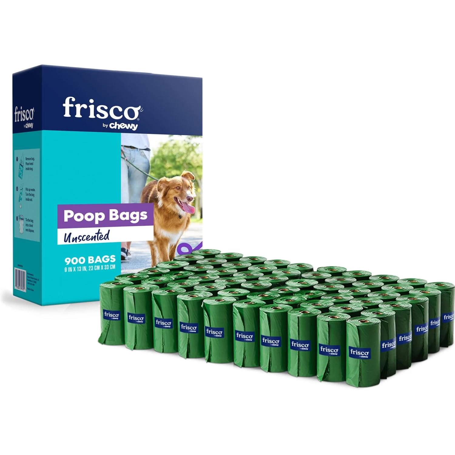 Frisco Dog Poop Bags + 2 Dispensers, 900 Count