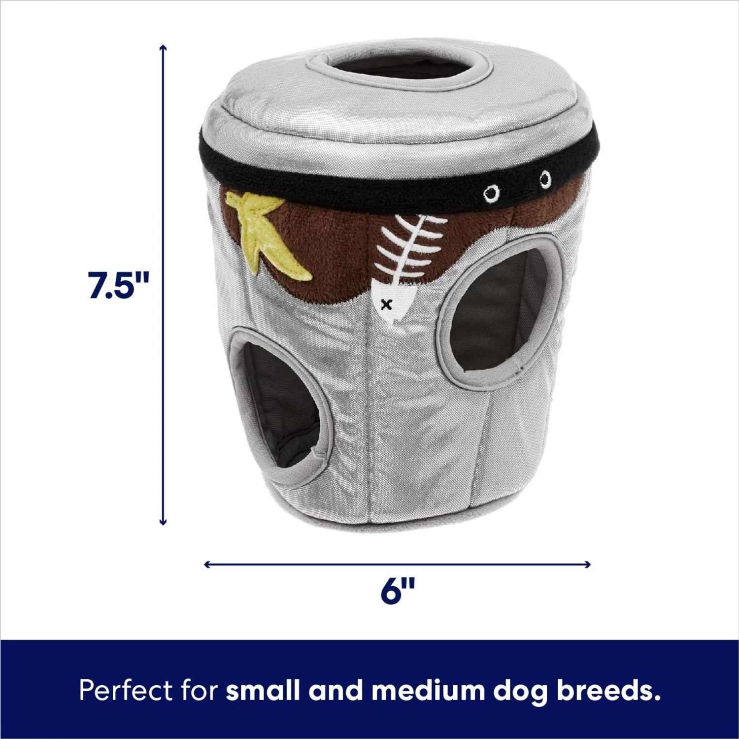 Frisco Trash Can & Raccoons Hide & Seek Puzzle Plush Squeaky Dog Toy & ZippyPaws Burrow Squeaky Hide & Seek Plush Dog Toy, Hedgehog Den - Image 3