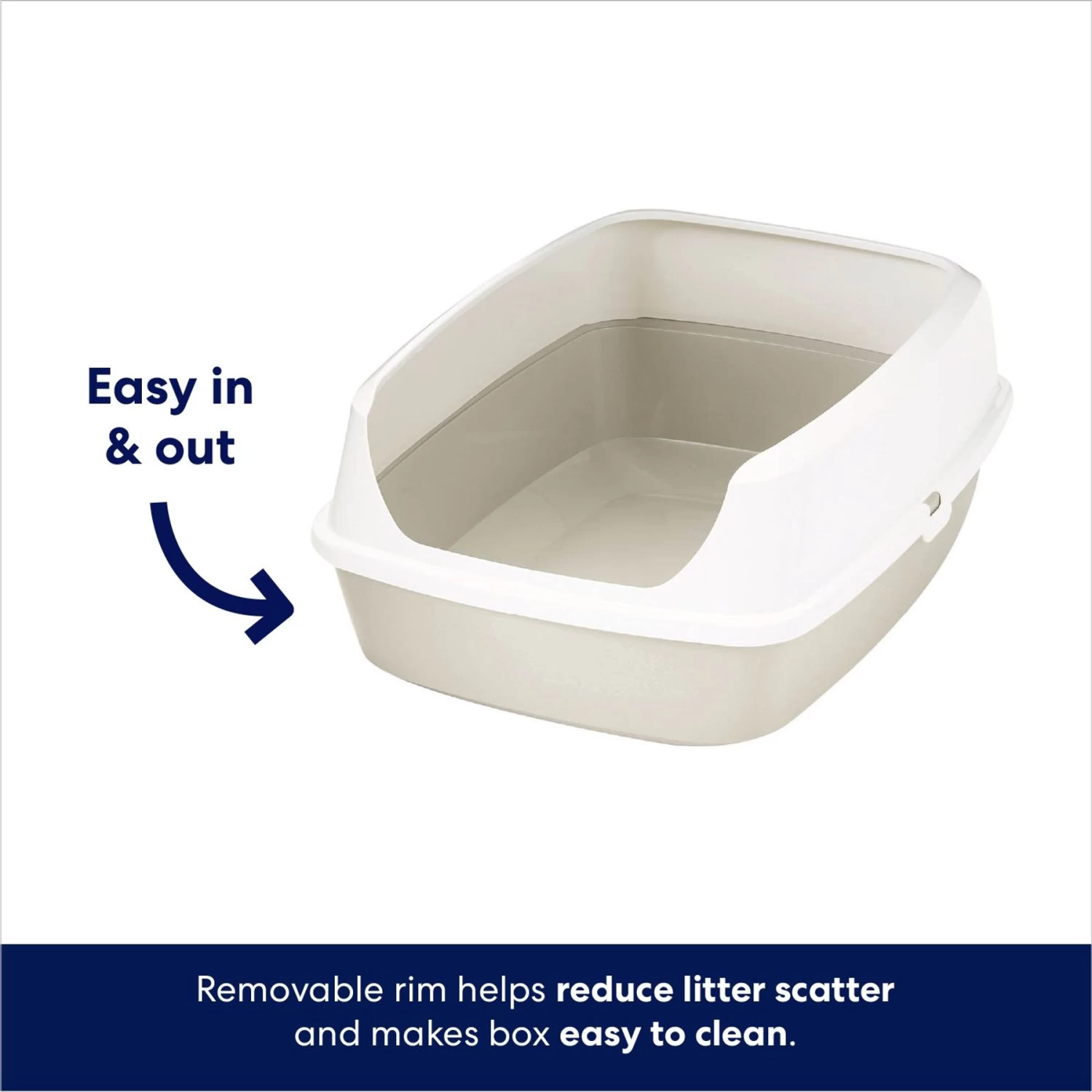 Frisco Open Top Cat Litter Box With Rim, Large & Frisco Plastic Litter Scooper With Caddy - Image 4