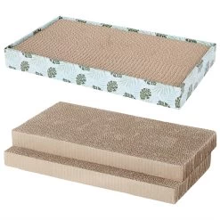 Frisco Double-Wide Cat Scratcher Toy With Catnip & Frisco Double-Wide Cat Scratcher Toy Refill With Catnip, 2 Count