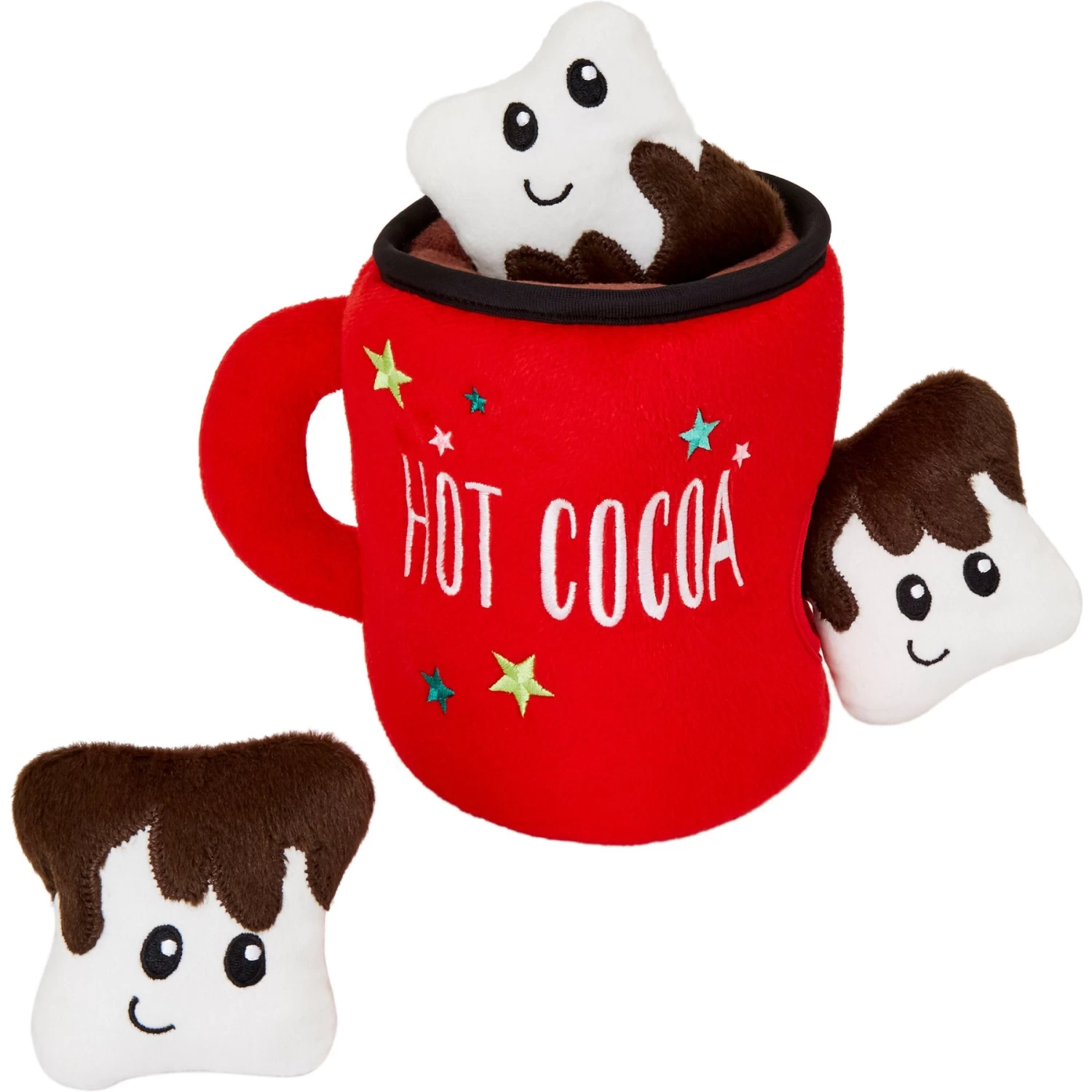 Frisco Holiday Hot Cocoa Hide & Seek Puzzle Plush Squeaky Dog Toy & Frisco Holiday North Pole Mailbox Hide & Seek Puzzle Plush Squeaky Dog Toy - Image 2