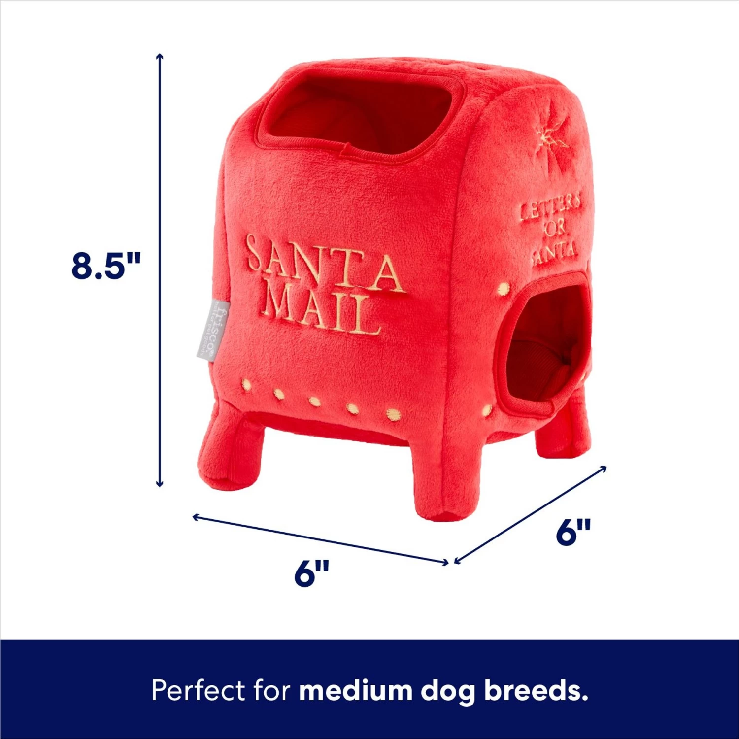 Frisco Holiday Hot Cocoa Hide & Seek Puzzle Plush Squeaky Dog Toy & Frisco Holiday North Pole Mailbox Hide & Seek Puzzle Plush Squeaky Dog Toy - Image 6